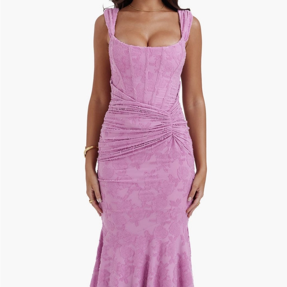 House of CB Cesca Floral Ruched Corset Dress